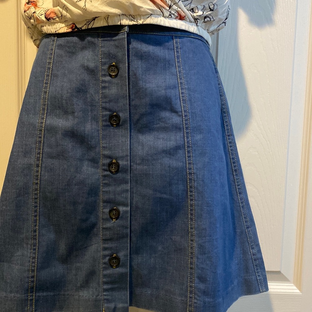 W A Y F mini denim skirt